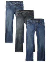 The Children's PlaceBoysMultipack Basic Bootcut Jeans Dark Jupiter/Dustbowl Wash/Med Indigo 3-Pack10