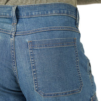 Wrangler Authentics mens Classic Stretch Cargo Shorts, Medium Tint Denim, 36 US